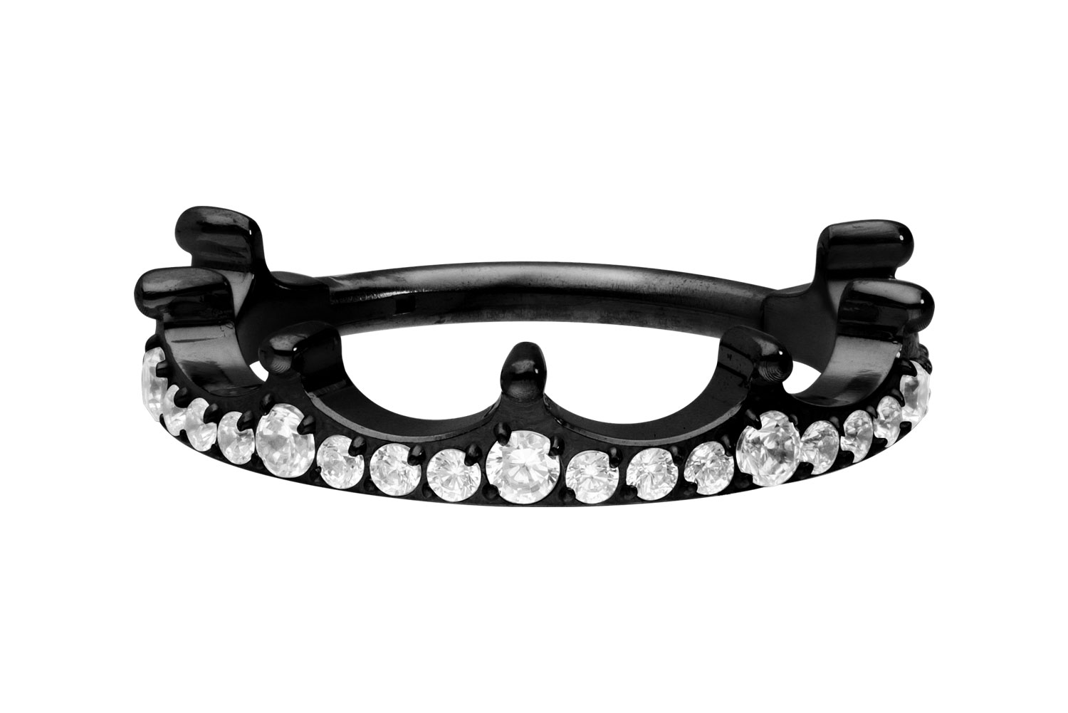Titan Segmentring Clicker Piercing KRISTALLKRONE